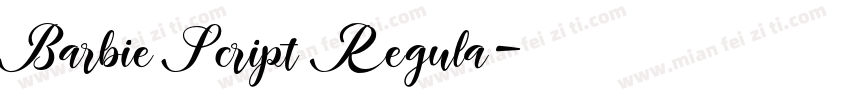 Barbie Script Regula字体转换